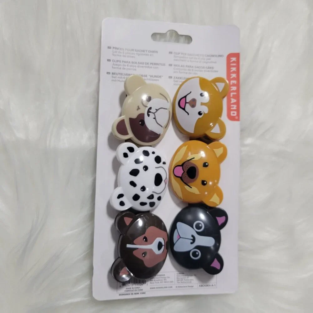 Kikkerland Dog Bag Clips Set